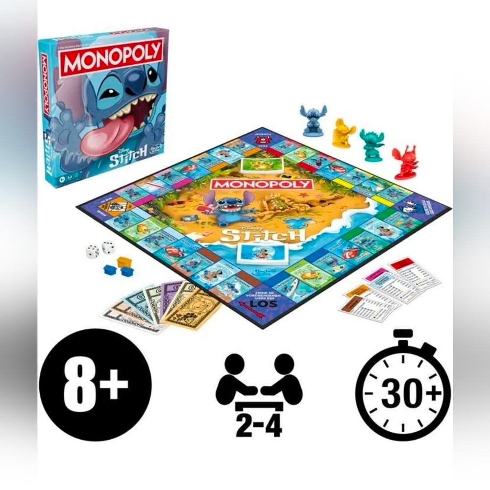 Monopoly Disney Stitch Edition Board Game, Officially Licensed Disney Game - Picture 2 of 16